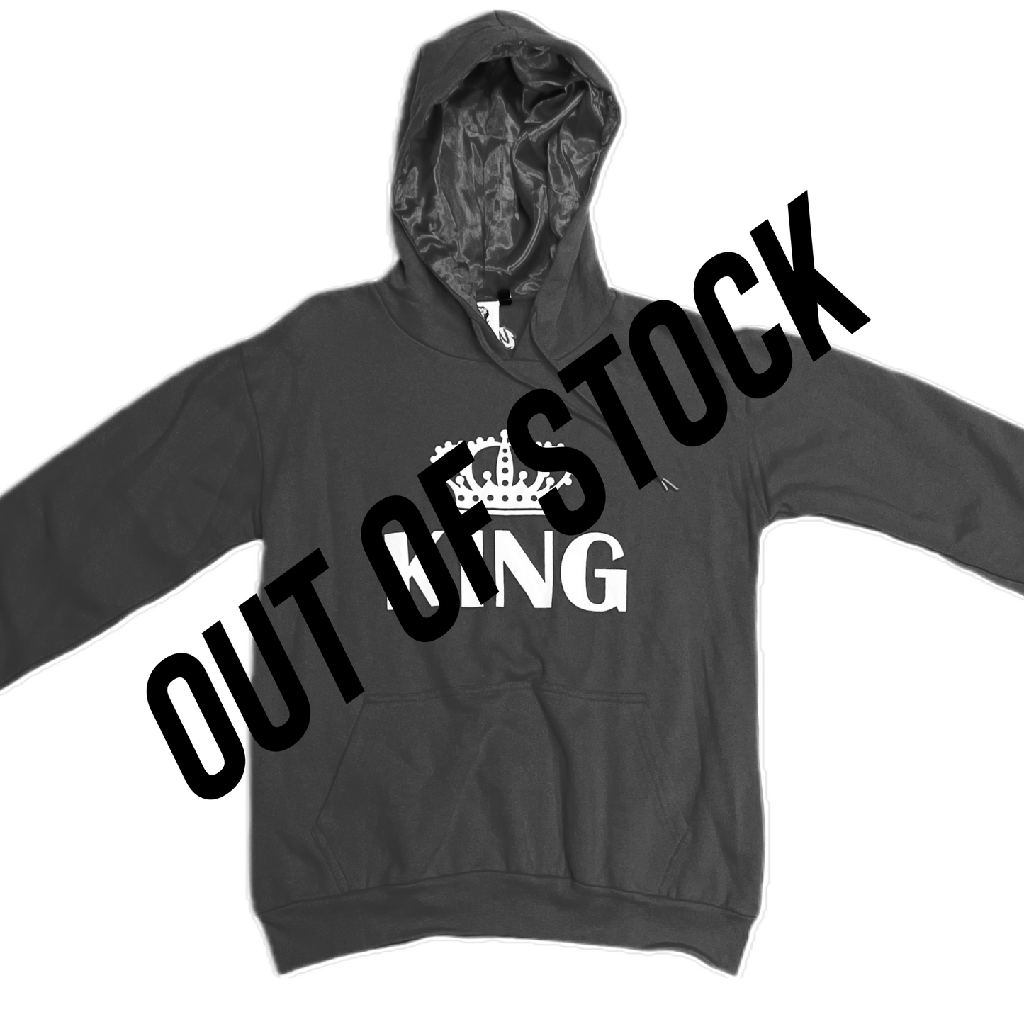 For the KING's satin lined hoodies (Grey)