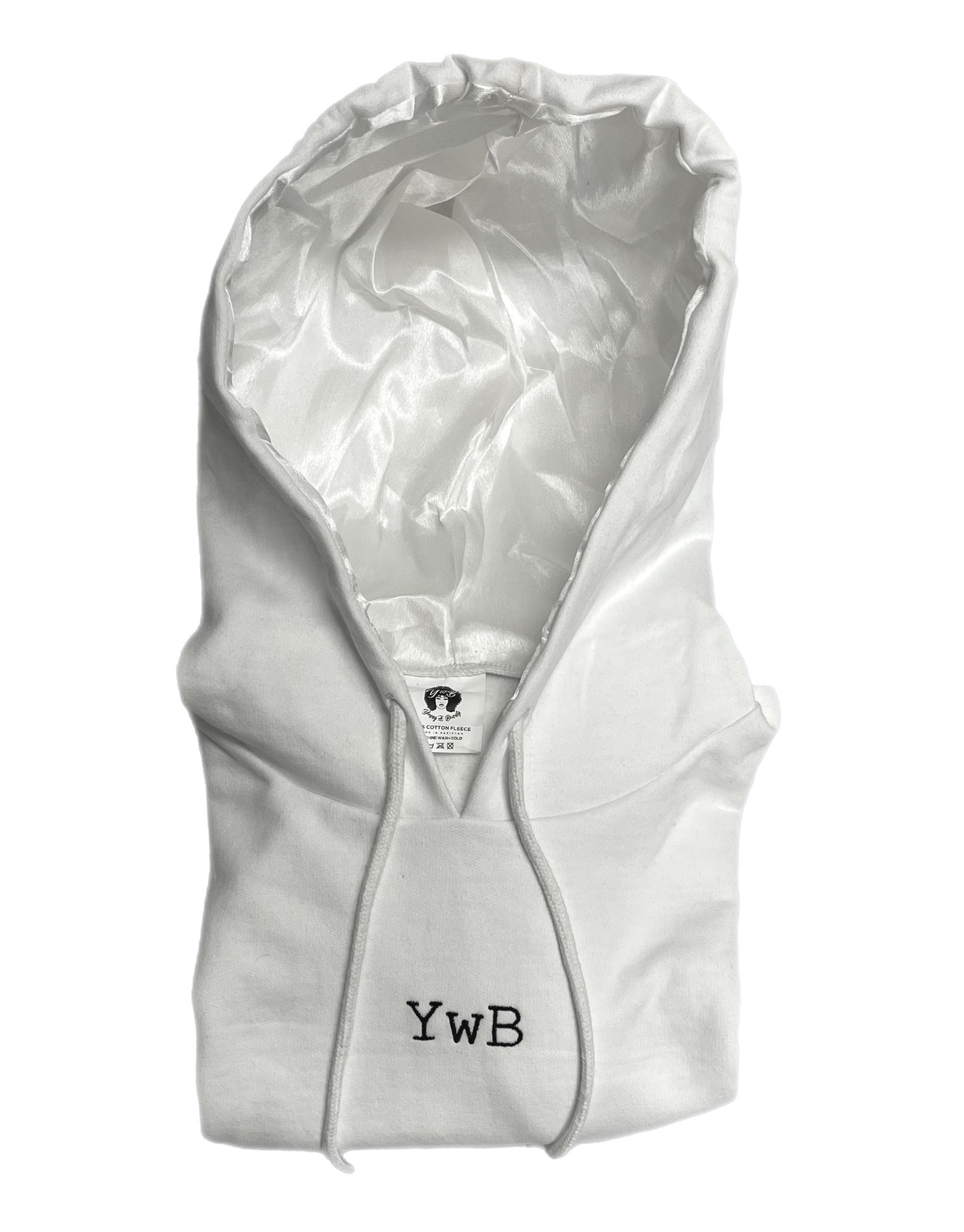 Rep the YwB White Satin Lined Hoodies