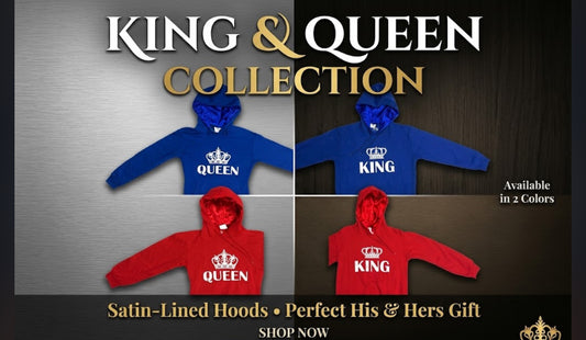 KING and QUEEN Satin Hood Hoodie | For Your Royal Highness
